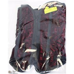 NEW RED & BLACK VELOUR CORSET - SIZE S