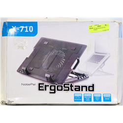 NOTEPAL ERGOSTAND W/FAN, ADJUSTABLE