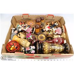 FLAT OF ASSORTED UKRAINIAN VASES, FIGURES AND MORE