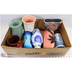 FLAT OF GARDEN VASES