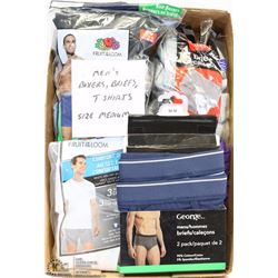 FLAT OF MEN'S BOXERS & T-SHIRTS SIZE MEDIUM