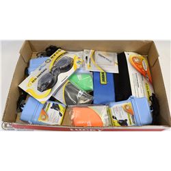 FLAT OF US DIVER MISC SNORKELING ITEMS