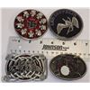 Image 1 : LOT OF 4 BELT BUCKLES INCLUDING 2 LED ZEPPELIN