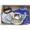 Image 1 : FLAT WITH LARGE DOG HARNESS, COLLAR, WATER DISH &