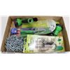 Image 1 : FLAT OF MISC HARDWARE, MASTERLOCK, HOSE NOZZLES,