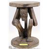 Image 1 : VINTAGE HAND CARVED WOOD PERSON TABLE