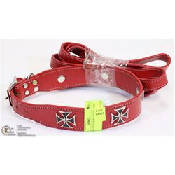 RED DOG COLLAR & LEASH LARGE