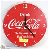 Image 1 : METAL DRINK COCA COLA CLOCK REG U.S PAT 14"D