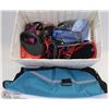 Image 1 : BOX OF ASSORTED DOG ITEMS INCL HARNESSES, LEASHES