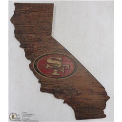NFL OFFICIAL SAN FRANCISCO 49ERS STATE SHAPE SIGN