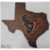 Image 1 : NFL OFFICIAL HOUSTON TEXANS STATE SHAPE SIGN