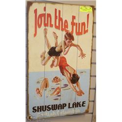 VINTAGE WOOD JOIN THE FUN SHUSWAP LAKE BC
