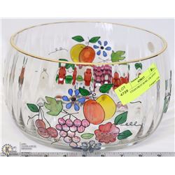 VENETIAN FRUIT BOWL 22K GOLD RIM