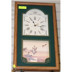 VINTAGE INGRAHAM QUARTZ DUCK CLOCK 14"X24"