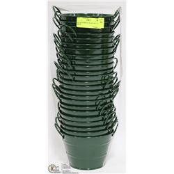 LOT OF 24 NEW 6" PLANT POT  PAILS    GREEN
