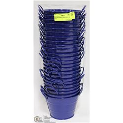 LOT OF 24 NEW 6" PLANT POT  PAILS    BLUE