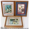 Image 1 : 3 PAPER TOLLE FRAMED PICTURES 8"X10"EACH