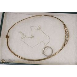 LOT OF 2 NECKLACES INCL .STERLING SILVER OMEGA