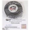 Image 1 : 120) PASCAL LECLAIRE HAND-SIGNED PUCK WITH COA