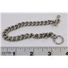 Image 1 : STERLING SILVER .925 CURB CHAIN AND CZ TOGGLE