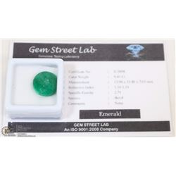 262) EMERALD 9.45CT WITH COA