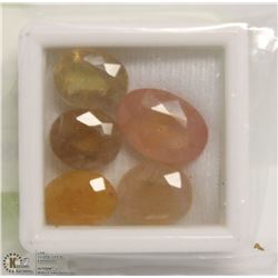 263) NATURAL YELLOW SAPPHIRE TOTAL 25CT FIVE PCS