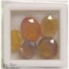 Image 1 : 264) NATURAL YELLOW SAPPHIRE TOTAL 25CT FIVE PCS