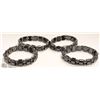 Image 1 : LOT OF 4 BLACK MAGNETIC BRACELETS