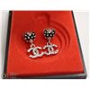 Image 1 : REPLICA CHANEL CUBIC ZIRCONIA EARRINGS, BLACK