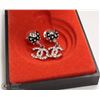 Image 1 : REPLICA CHANEL CUBIC ZIRCONIA EARRINGS, BLACK