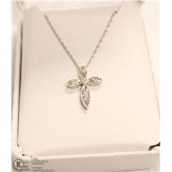 LADIES .925 SILVER CROSS & CHAIN
