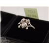 Image 1 : .925 SILVER FROG RING WITH GEMSTONE