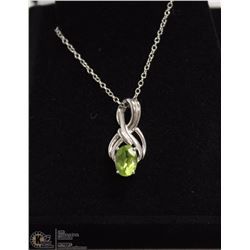 #11 GENUINE PERIDOT PENDANT & NECKLACE