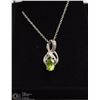 Image 1 : #11 GENUINE PERIDOT PENDANT & NECKLACE