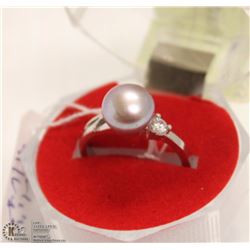 #53  FRESH WATER PEARL RING .925 STERLING SILVER