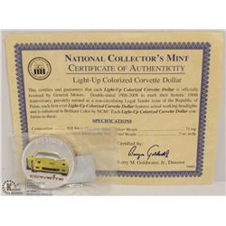 NATIONAL COLLECTORS MINT CORVETTE DOLLAR 1908-2008