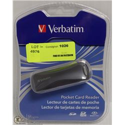 NEW VERBATIM POCKET CARD READER