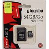 Image 1 : NEW KINGSTON 64GB MICRO SD CARD WITH ADAPTOR