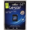 Image 1 : NEW LEXAR 64GB SD CARD
