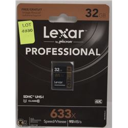 NEW 32GB LEXAR PROFESSIONAL SD CARD