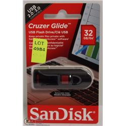 NEW SANDISK 32GB USB FLASH DRIVE