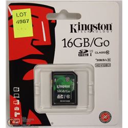 NEW KINGSTON 16GB SD CARD