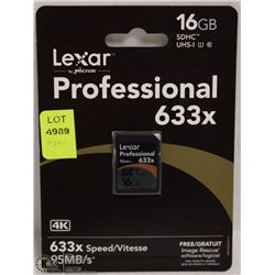 NEW LEXAR 16GB PROFESSIONAL SD CARD