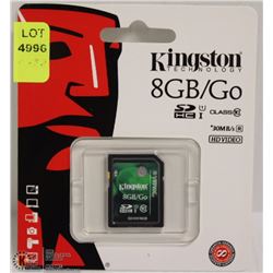 NEW KINGSTON 8GB SD CARD