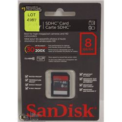 NEW 8GB SANDISK ULTRA SD CARD