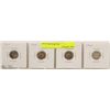 Image 1 : 4 CANADIAN DIMES INCL 1917,1918,1919 & 1920