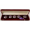 Image 1 : 140) VINTAGE JEWELRY BOX WITH VINTAGE 5 PIECE
