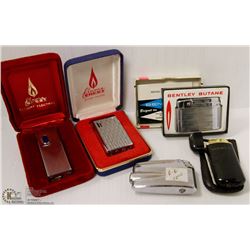 59) BAG OF VINTAGE LIGHTERS TOTAL 5 SOME COMES