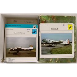 BOX OF 100 TRANSPORT PLANE COLLECTIBLE CARDS