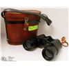 Image 1 : WWII BINOCULARS IN LEATHER CASE